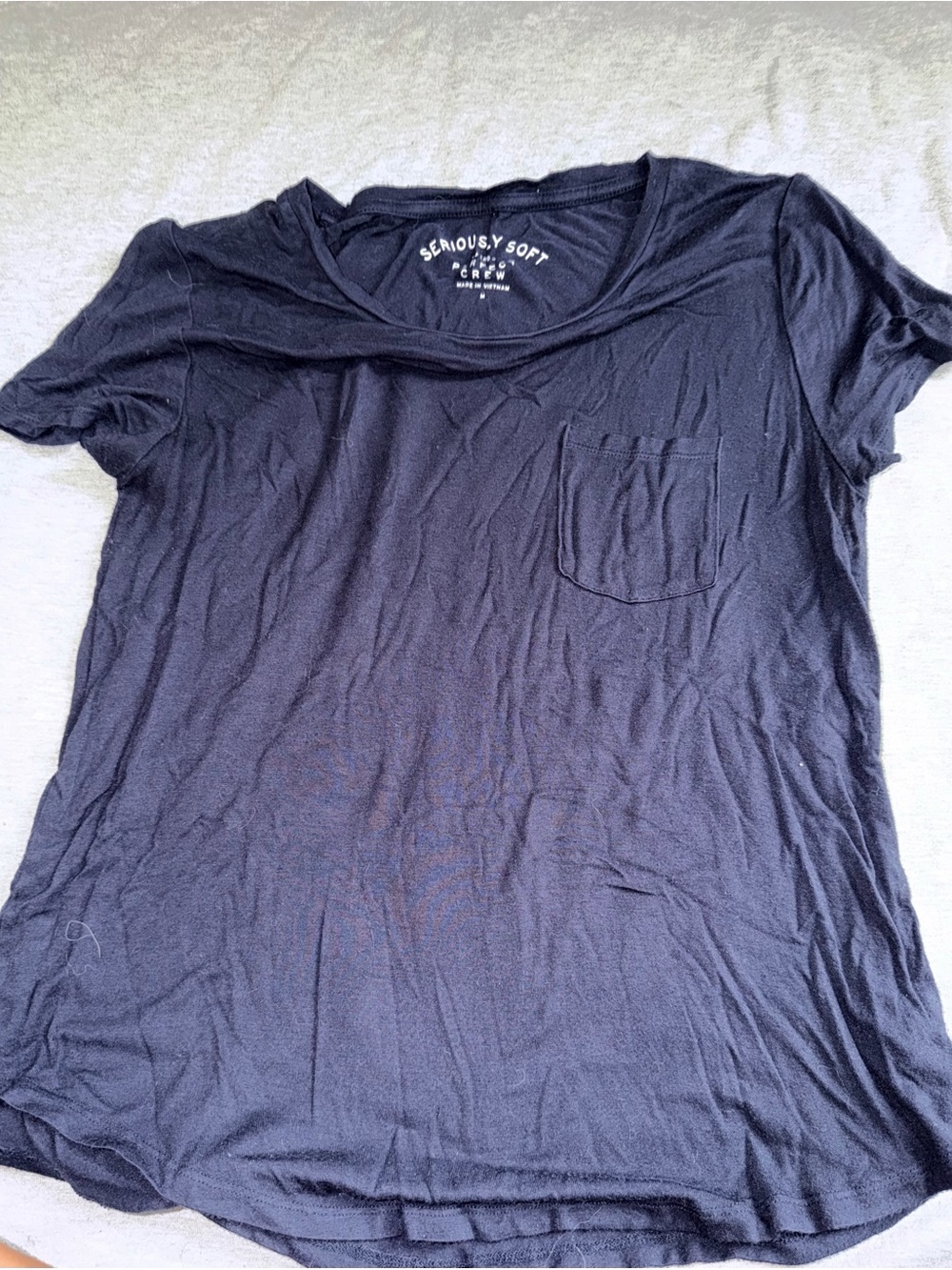 American Eagle Outfitters Navy Short-Sleeve Pocket Tee